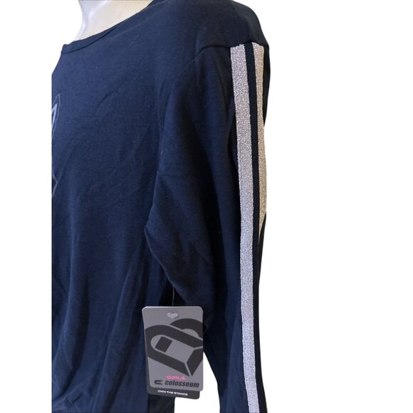 NEW UConn Huskies Colosseum Athletics Blue Tie Scoop Neck LS Shirt Girls M (7-8) - Picture 4 of 6